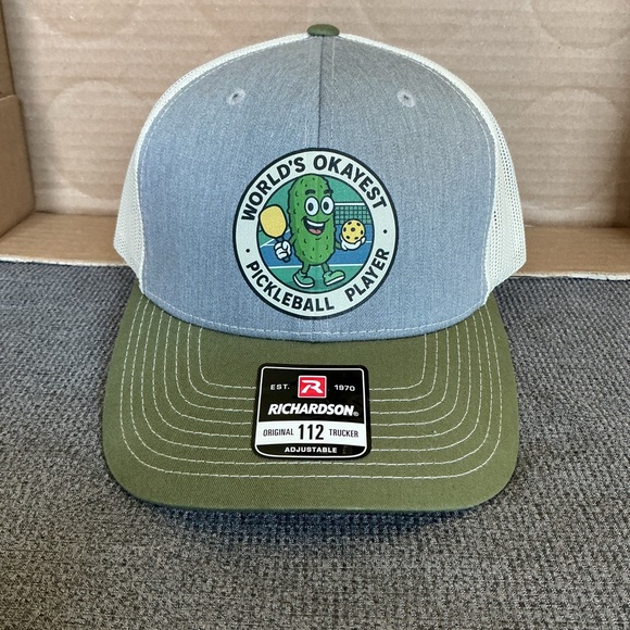 richardson 112 Other - Pickleball Richardson 112 SnapBack mesh trucker hat olive gray birch